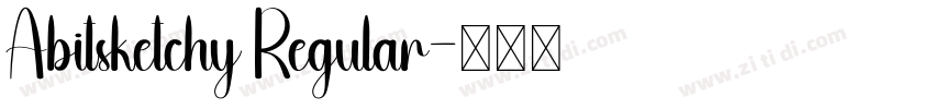 Abitsketchy Regular字体转换